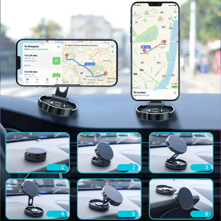 Pack Conduite Sereine : Support Téléphone Magnétique 720° + Aspirateur Voiture 2 en 1