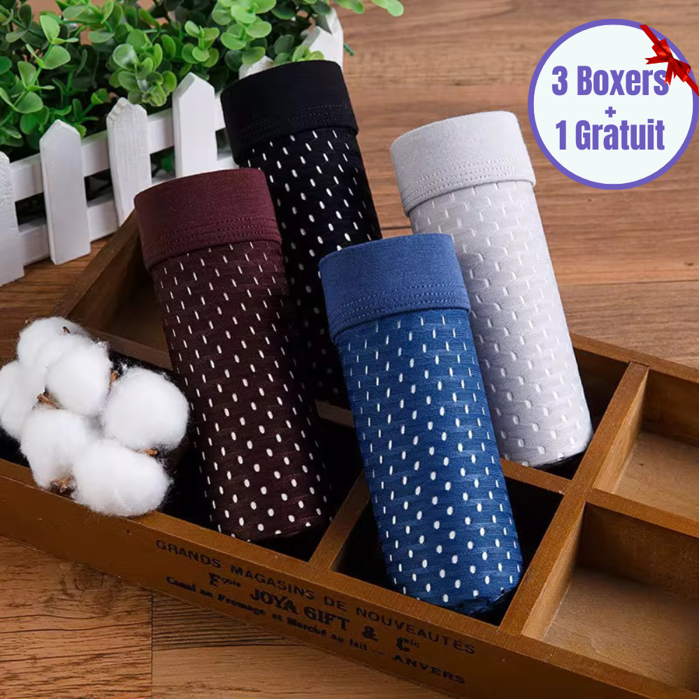 BoxHero™ - Boxer en fibre de bambou ultra-confortable (3 pièces + 1 gratuit)