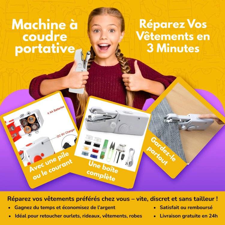 mini machine à coudre portable
