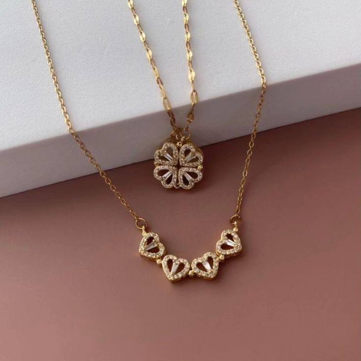 Collier Trèfle Transformable 🍀 – Bijou Élégant 2-en-1