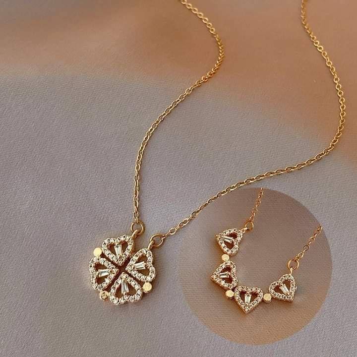 Collier Trèfle Transformable 🍀 – Bijou Élégant 2-en-1
