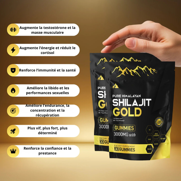 Gummies purs de Shilajit (60 gommes)