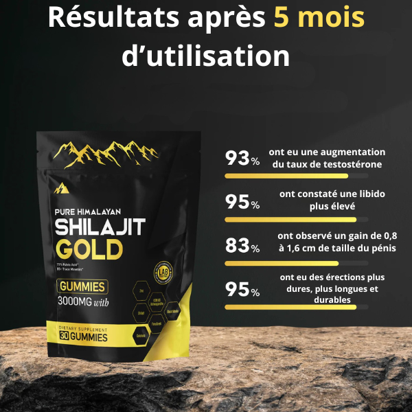 Gummies purs de Shilajit (60 gommes)