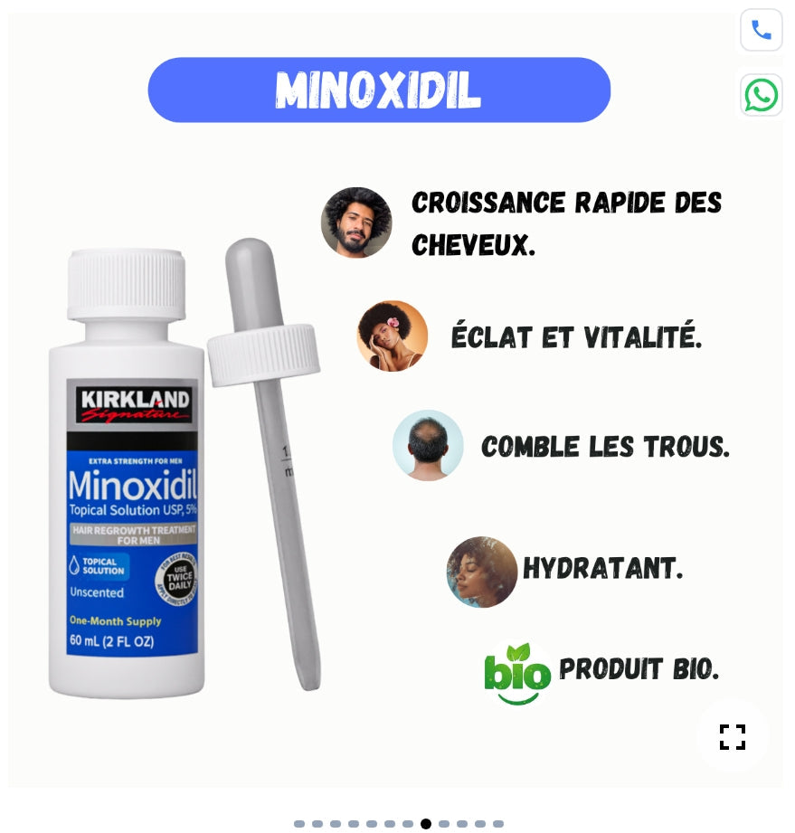 Minoxidil 5 % – Traitement antichute et repousse des cheveux