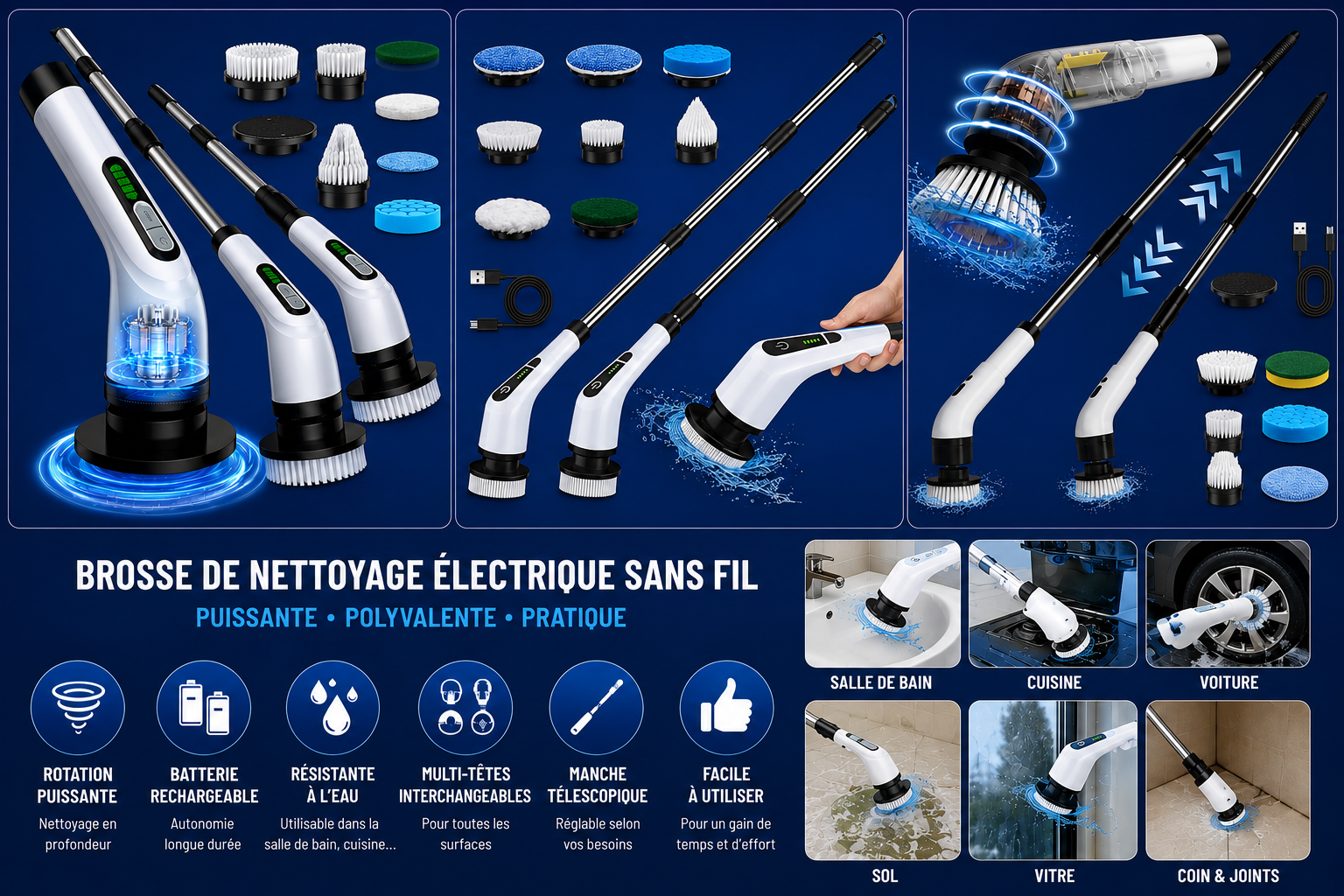 brosse electrique portable