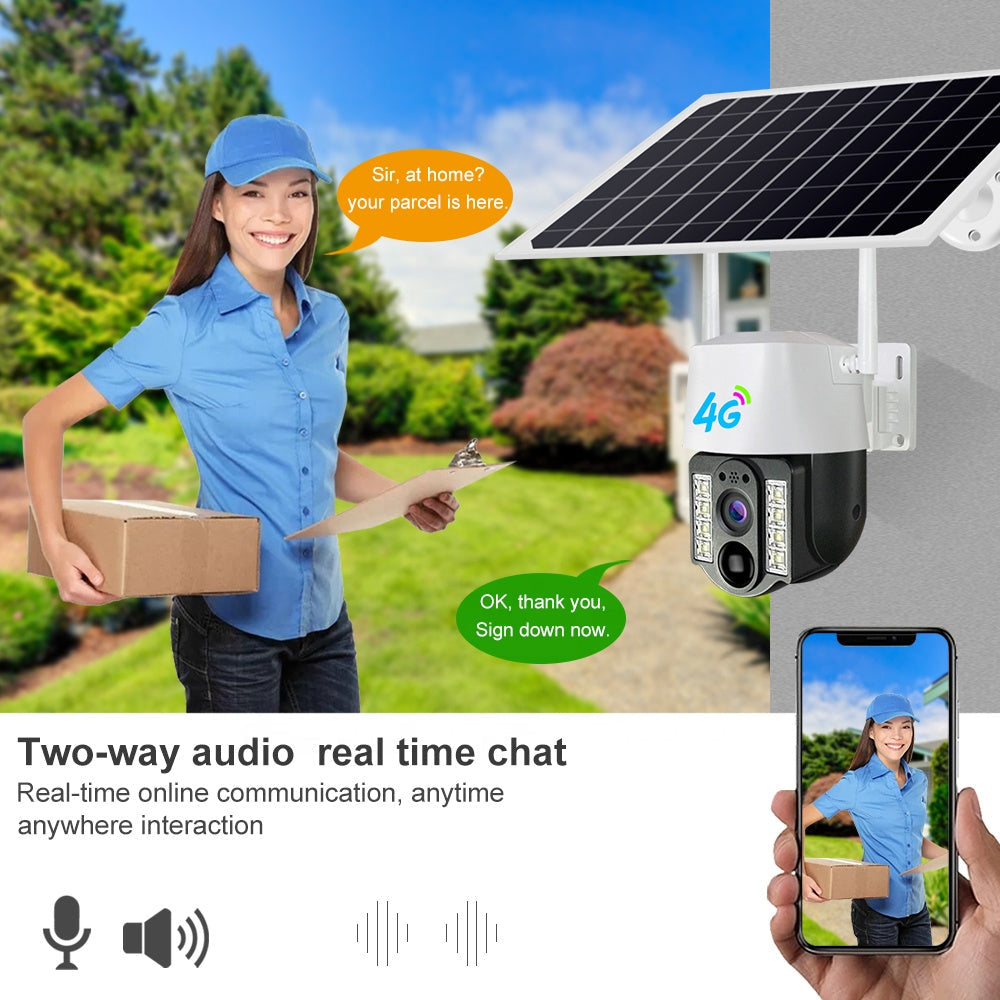 Caméra de surveillance à panneau solaire