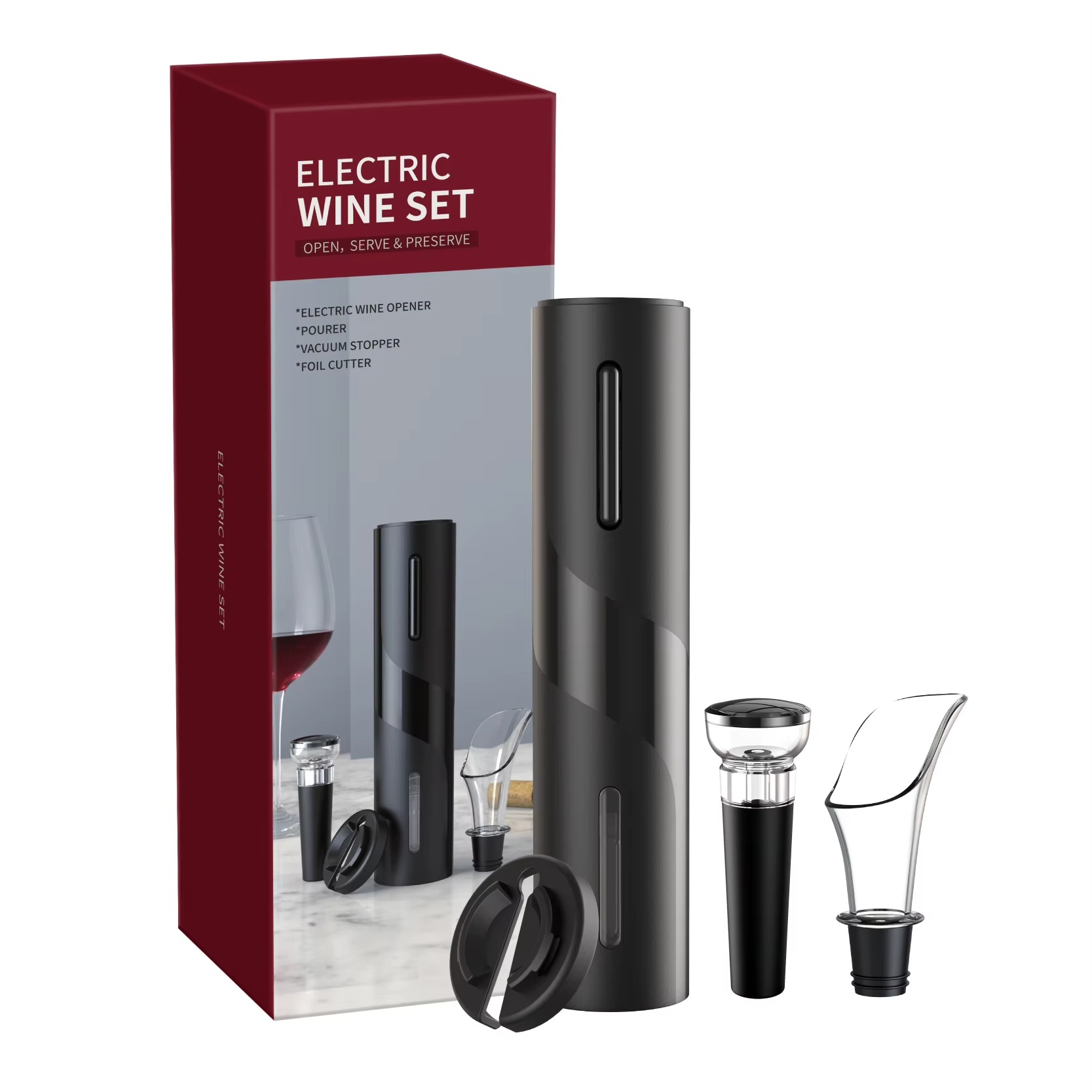 Electric Wine Opener + 3 Free Accessories