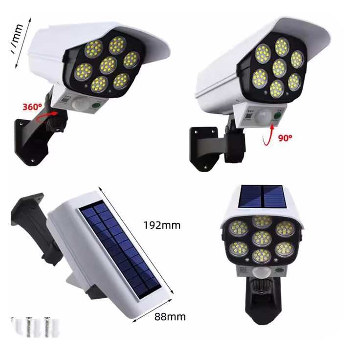 Lampe solaire avec capteur de mouvement + télécommande
