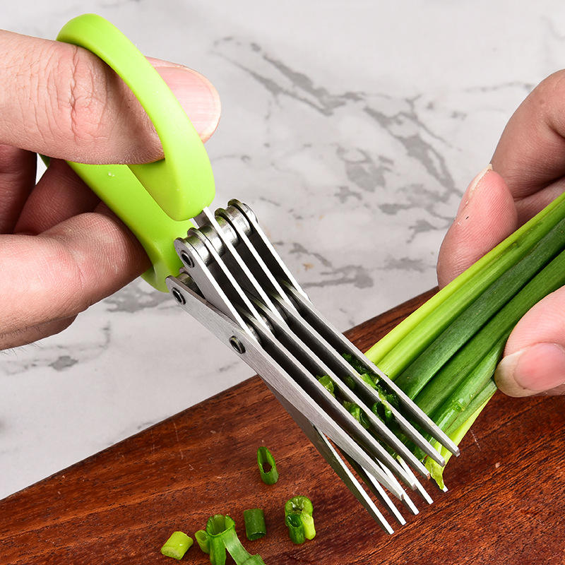 🌿 Ciseaux de Cuisine Multifonction à 5 Lames