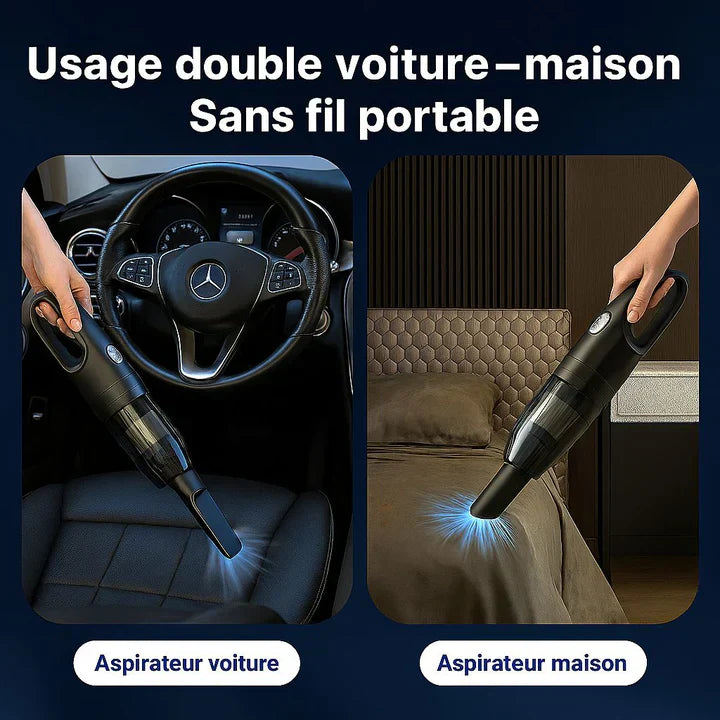 Pack Conduite Sereine : Support Téléphone Magnétique 720° + Aspirateur Voiture 2 en 1
