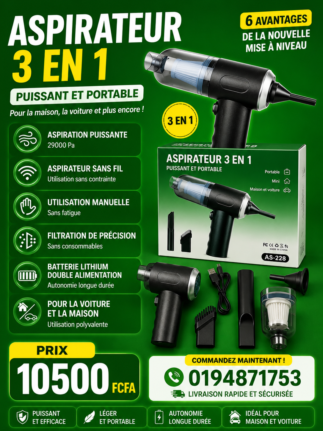 mini aspirateur sans fil