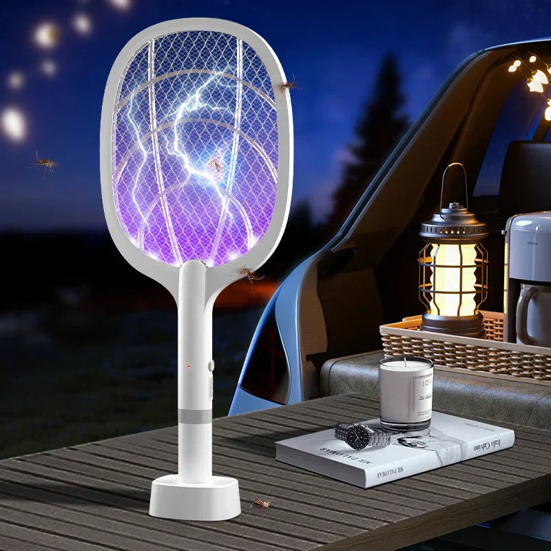 ⚡ Raquette Électrique Anti-Moustiques 2-en-1 – Dormez enfin en paix 😴