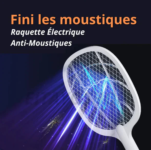⚡ Raquette Électrique Anti-Moustiques 2-en-1 – Dormez enfin en paix 😴