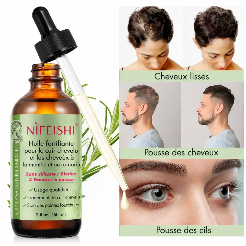 Huile de Romarin – Croissance & Fortification des Cheveux