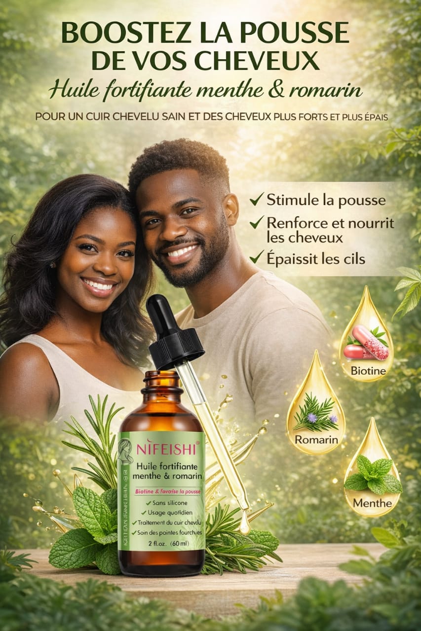 Huile de Romarin – Croissance & Fortification des Cheveux