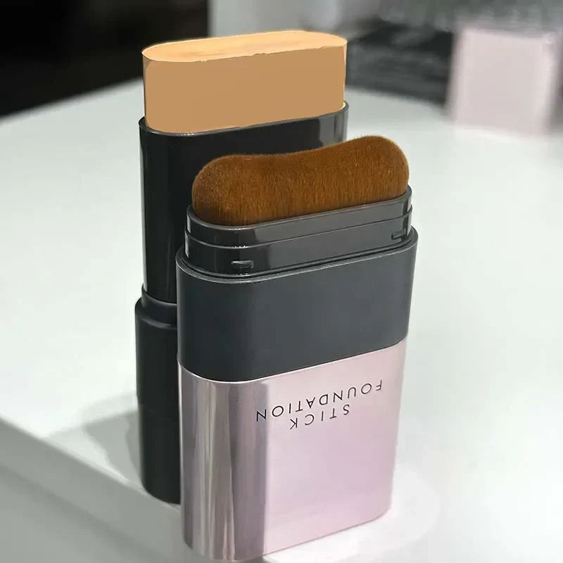 Correcteur et Fond de Teint en Stick 2-en-1 - Couverture Complète pour les Cicatrices d'Acné - Fini Lumineux et Naturel