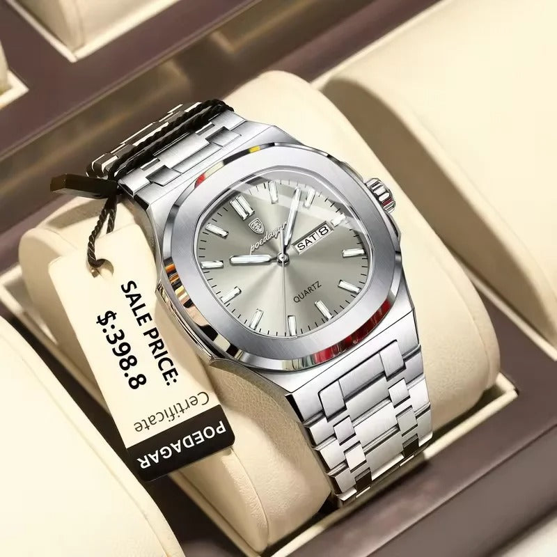 MONTRE POEDAGAR en acier inoxydable