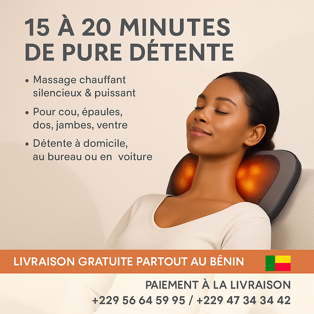 Oreiller de Massage pour Cou, Épaules et Corps Entier