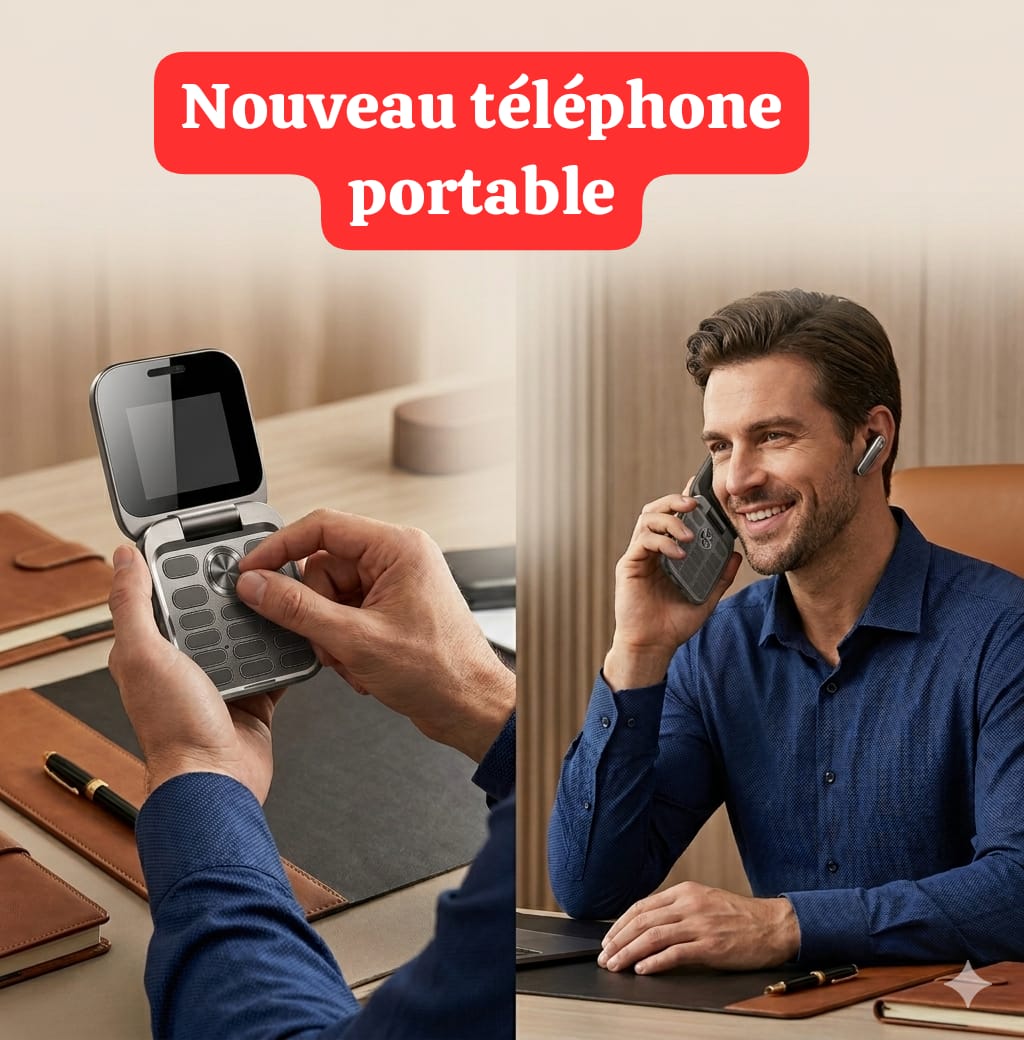 Téléphone Pliable Double SIM