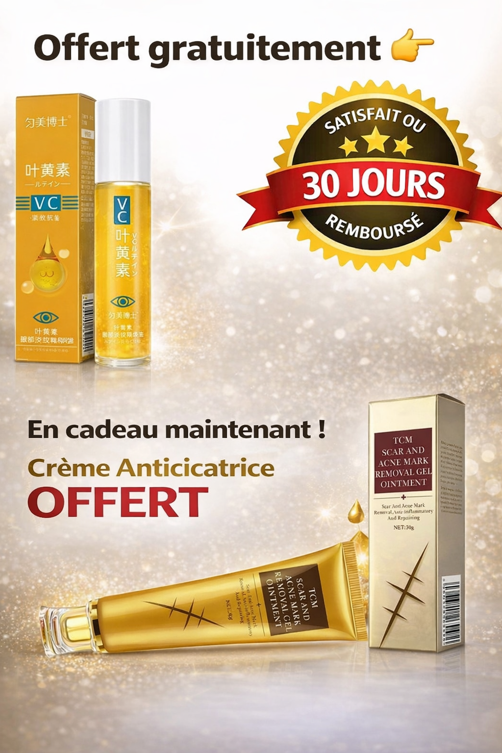 Sérum  Anti-Rides japonais +Crème Anti-Cicatrice( Offert Gratuitement)