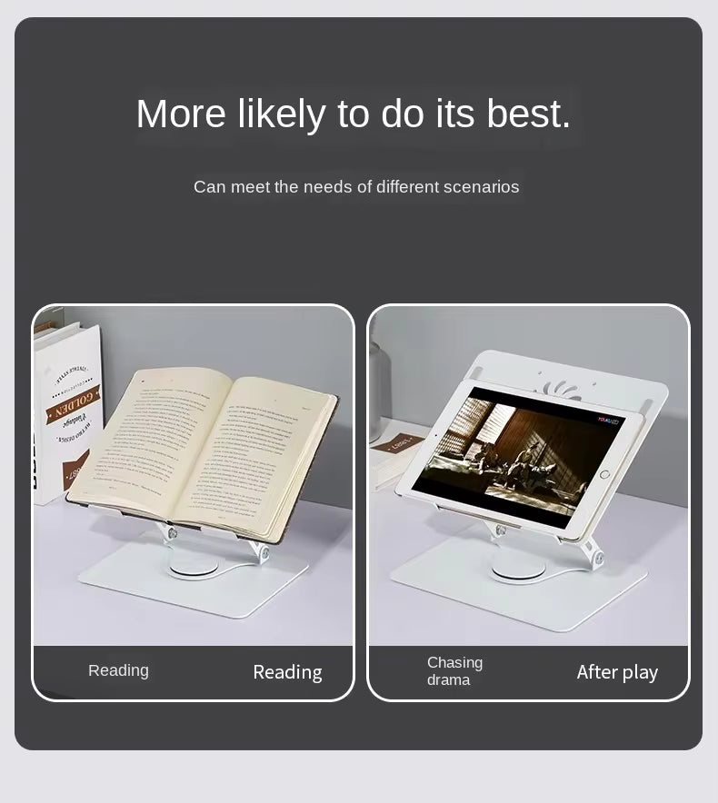 Support d'ordinateur portable réglable à 360° avec refroidisseur intégré