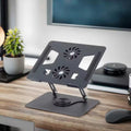 Support d'ordinateur portable réglable à 360° avec refroidisseur intégré